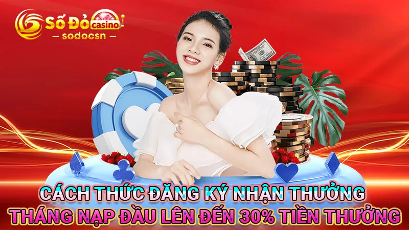 Cách thức đăng ký nhận thưởng tháng nạp đầu lên đến 30% tiền thưởng
