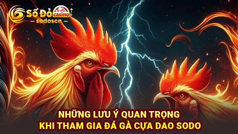 Những lưu ý quan trọng khi tham gia đá gà cựa dao SODO
